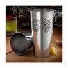 2 pieces stainless steel balanced boston shaker with skulls 18.60-27.72 oz.