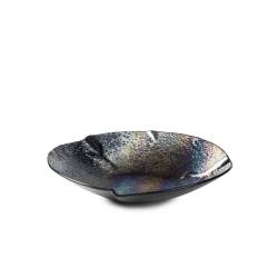 100% Chef Nebula iridescent glass coupe plate 8.66 inch
