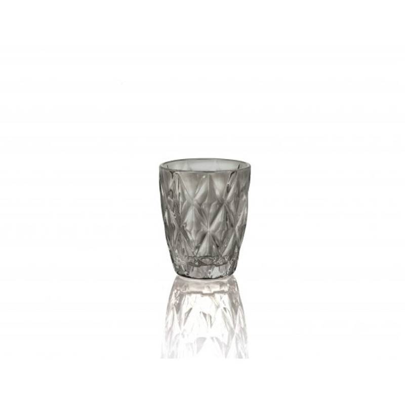 Bicchiere acqua Loira in vetro grigio cl 25