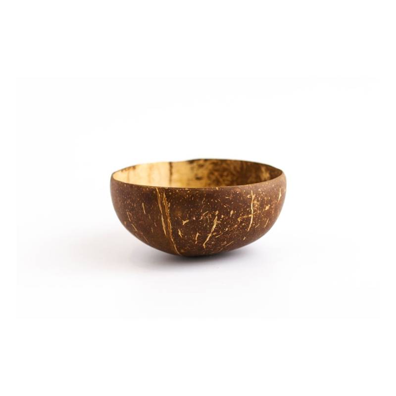 Iconic smooth natural brown coconut bowl