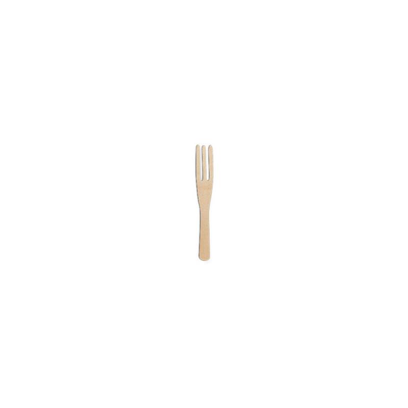 Mini forchetta Jungle 3 punte in legno cm 8