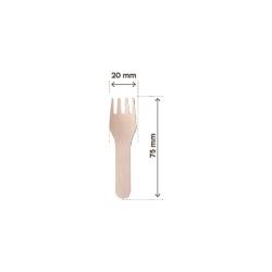 Wooden small fork 2.95 inch