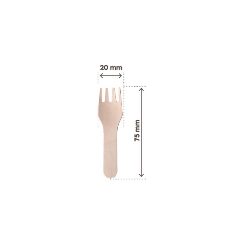 Wooden small fork 2.95 inch