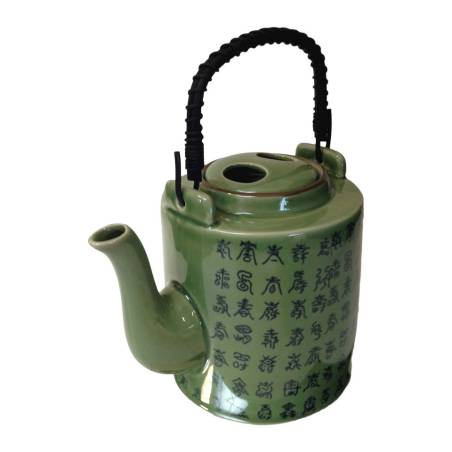Celadon teapot in green porcelain lt 1