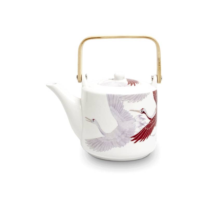 Crane white porcelain teapot with filter 33.81 oz.