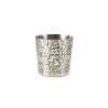 Stainless steel appetiser cup with floral decoration 13.52 oz.