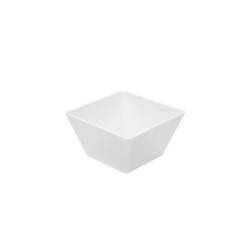 Insalatiera quadra Inmiron in melamina bianca cm 18x18x8,5