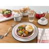 Mini mug en porcelaine rouge sans assiette avec bord noir cl 6