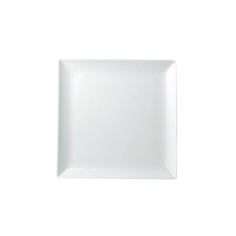 Edina white porcelain square dinner plate 6.30 inch