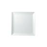 Plato llano cuadrado de porcelana blanca Edina 16x16 cm