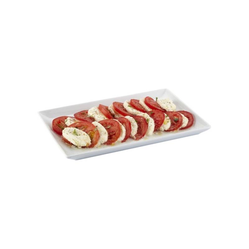 Edina white porcelain rectangular tray 8.26x5.11 inch