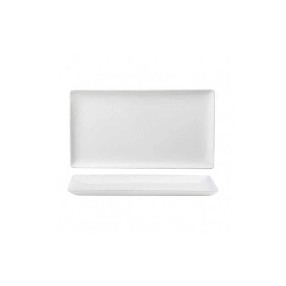 Edina white porcelain rectangular tray 13x7.08 inch