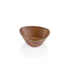 Wood-effect ps triangle cup 3.93x3.93x1.37 inch