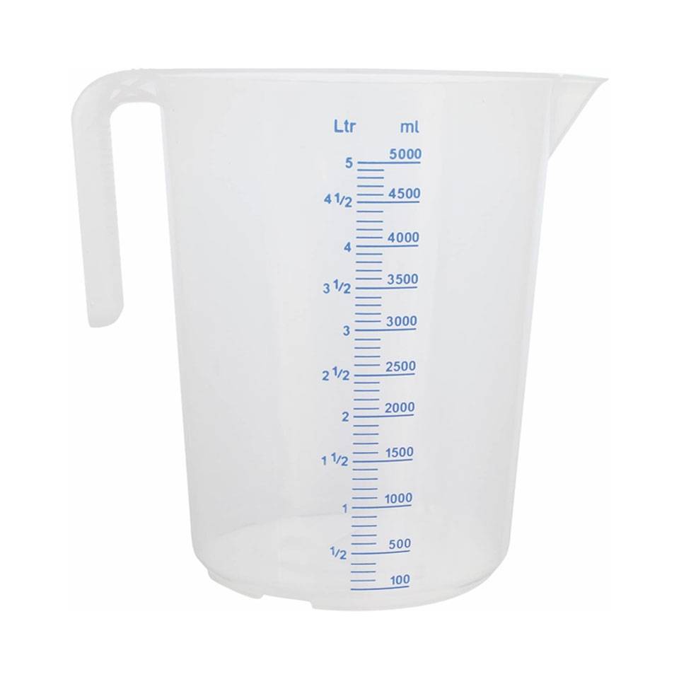 Polypropylene measuring jug 1.32 gal