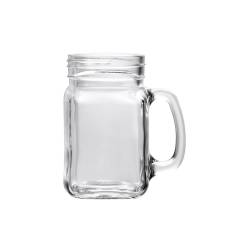 Glass jar with handle 11.83 oz.