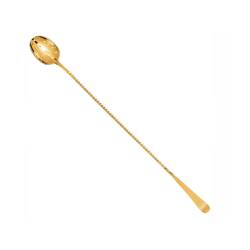 Biloxi Urban Bar perforated bar spoon in gold steel cm 34.5