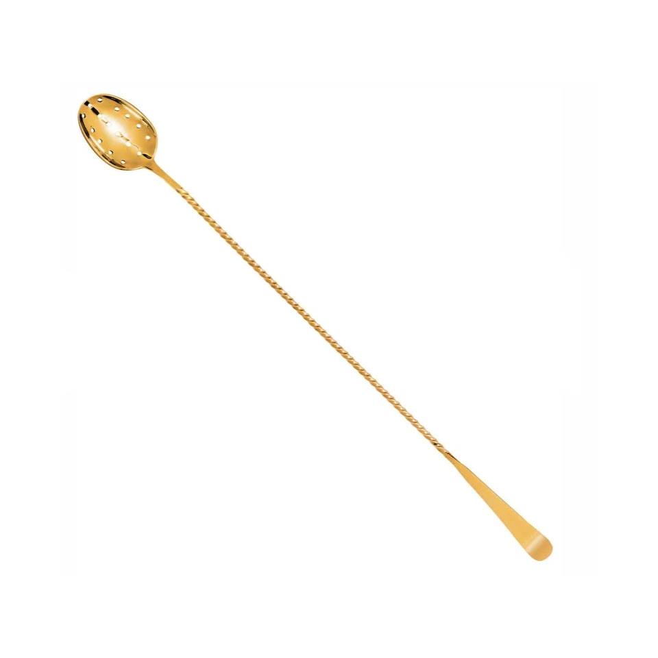 Biloxi Urban Bar perforated bar spoon in gold steel cm 34.5