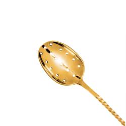 Biloxi Urban Bar perforated bar spoon in gold steel cm 34.5