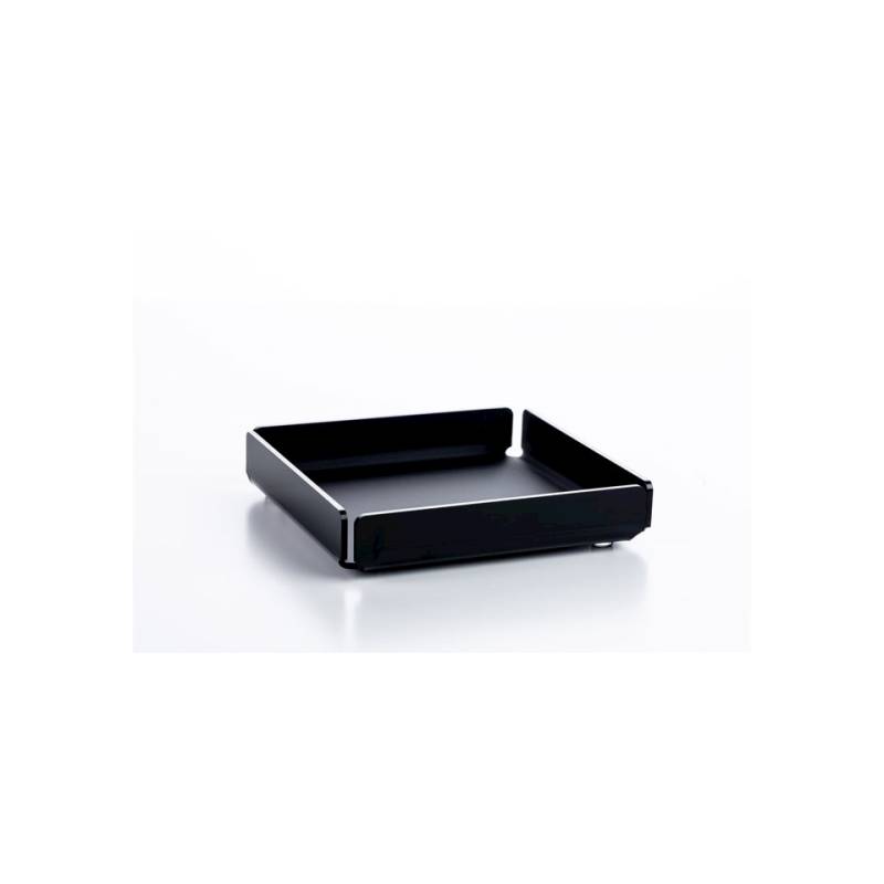 Black acrylic square napkin holder 5.90x5.90x1.26 inch