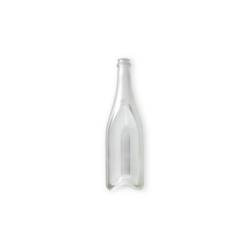 Transparent glass Champagne bottle dish 11.81x3.34x1.57 inch