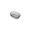 Black flush Metal oval bread holder 7.87x5.51x2.16 inch