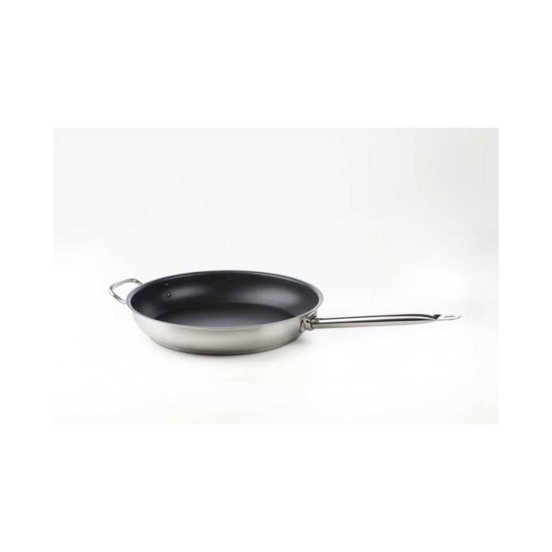 2 handles stainless steel low induction frying pan 14.17 inch