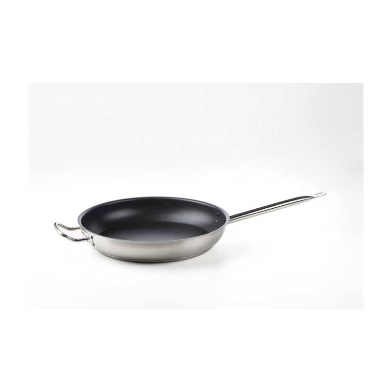 2 handles stainless steel low induction frying pan 14.17 inch