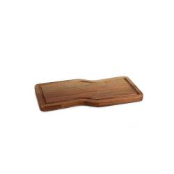 Curved acacia wood cutting board 15.75x7.87x0.78 inch