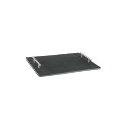 Slate rectangular tray with handles 15.74x11.81 inch