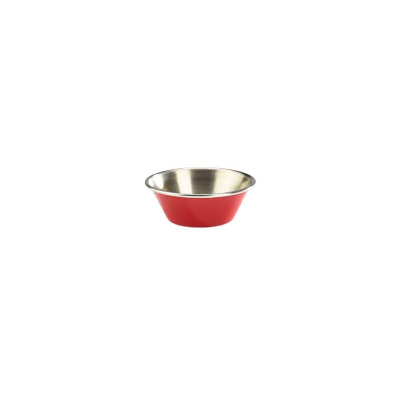 Red stainless steel ramekin mould 