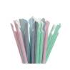 Mixed colours paper straws with spoon 7.87x0.31 inch