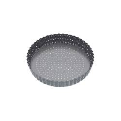 Non-stick perforated steel tart and quiche mould with movable bottom 9.84 inch