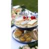 Blue Rose Cake white and blue porcelain 2 tier cake stand