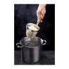 Colino spaghetti cinesi in acciaio inox con manico in legno 