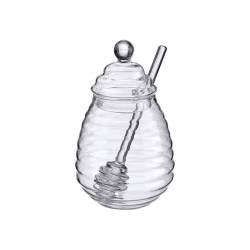 Melli glass honey container with spoon 13.52 oz.