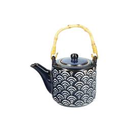 Mikasa Satori porcelain teapot with blue decorations cl 50