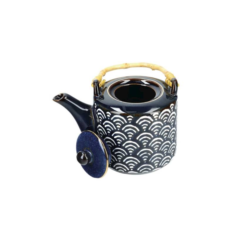 Mikasa Satori porcelain teapot with blue decorations cl 50