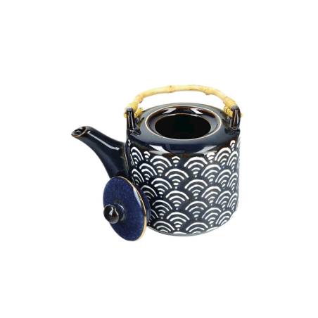Mikasa Satori porcelain teapot with blue decorations cl 50