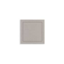 The Luxe coaster in taupe polyester and cellulose 10x10 cm.