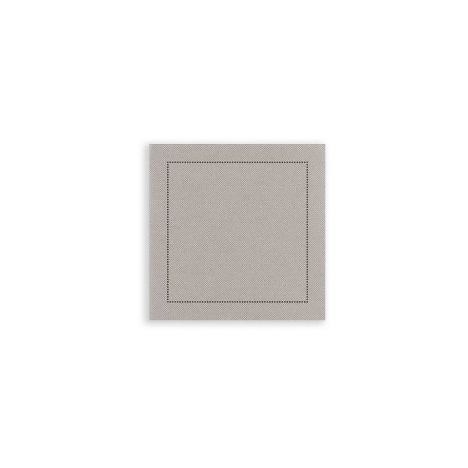 The Luxe coaster in taupe polyester and cellulose 10x10 cm.