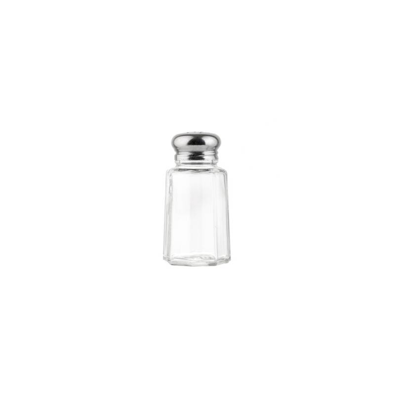 Ribbed glass salt and pepper shaker 2.95x1.57 inch