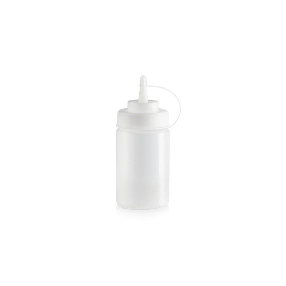 Transparent ldpe squeeze bottle with cap 12 oz.