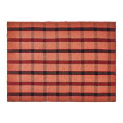 Terracotta-coloured recycled fabric blanket 66.93x82.67 inch