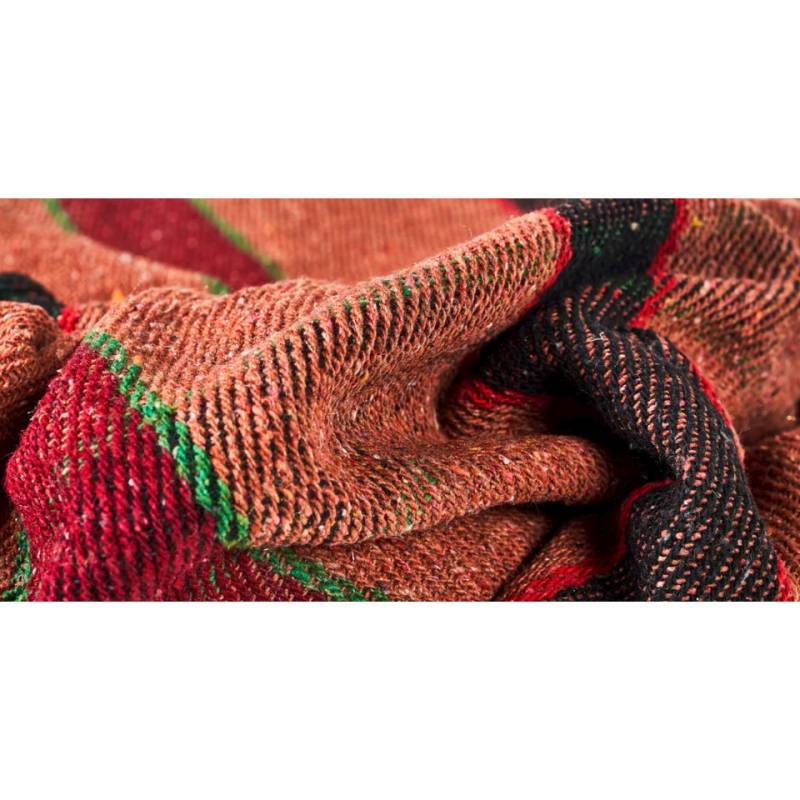 Coperta blanket in tessuto riciclato color terracotta cm 170x210