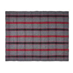 Grey-coloured recycled fabric blanket 66.93x82.67 inch