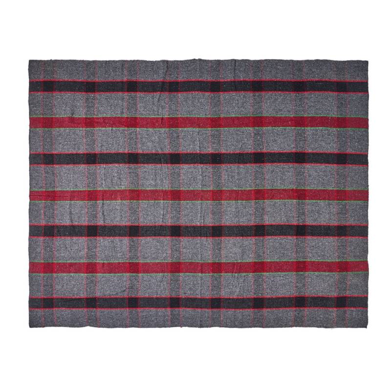Grey-coloured recycled fabric blanket 66.93x82.67 inch