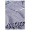 Coperta con nappe 100% cotone color grigio cm 130x170