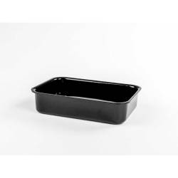 Rectangular black acrylic bowl 12.20x8.26x2.75 inch