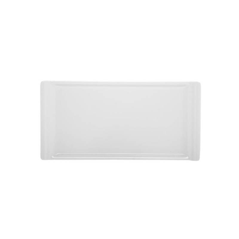 Rectangular white melamine tray 11.81x9.84 inch