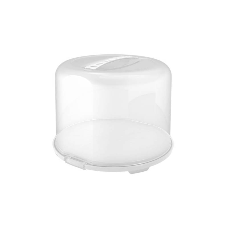 Rotho Fresh XL white pp cake stand 13.58x9.84 inch